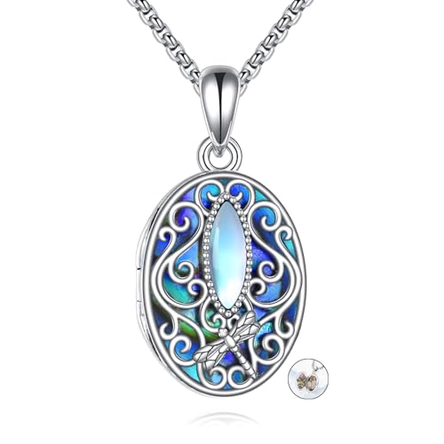 ONEFINITY Libelle Medaillon Kette 925 Sterling Silber Filigran Medaillon Anhänger, die Bilder Libelle Schmuck Geburtstag Geschenke für Damen ONEFINITY Libelle Medaillon Kette 925 Sterling Silber Filigran Medaillon Anhänger, die Bilder Libelle Schmuck Geburtstag Geschenke für Damen von ONEFINITY