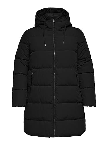 ONLY CARMAKOMA Damen CARNEWDOLLY Long Puffer Coat OTW NOOS Steppmantel, Schwarz, M-46/48 von ONLY Carmakoma