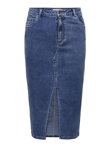 ONLY CARMAKOMA Damen Carsiri Front Slit Skirt DNM Gua Noos Rock, Medium Blue Denim, 54 EU ONLY CARMAKOMA Damen Carsiri Front Slit Skirt DNM Gua Noos Rock, Medium Blue Denim, 54 EU von ONLY Carmakoma