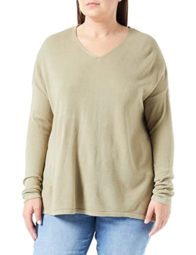 ONLY Carmakoma Women's CARAMALIA L/S V-Neck Pullover CC KNT Strickpullover, Mermaid, S-42/44 von ONLY Carmakoma