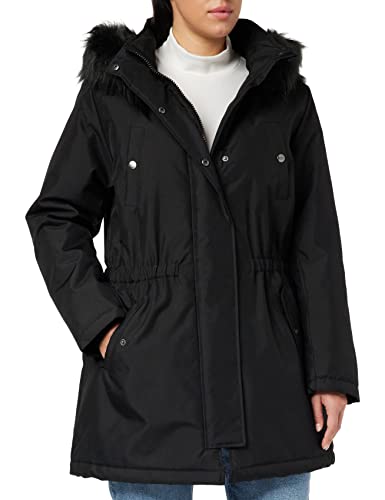 ONLY Carmakoma Women's CARIRENA Parka Coat OTW Winterjacke, Black/Detail:Black FUR, S-42/44 von ONLY Carmakoma