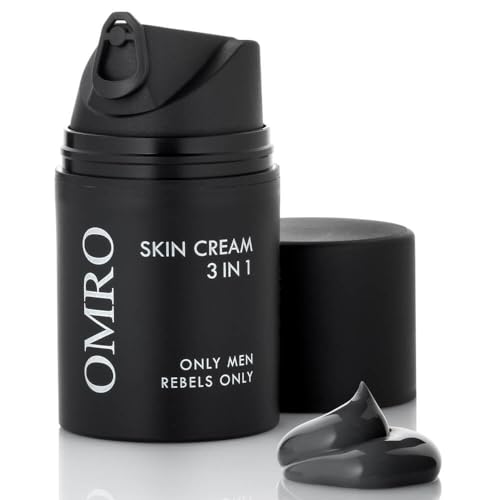 OMRO Hautcreme 3in1 Gesichtscreme mit Magnesium, Zink, Vitaminen für Männer, erfrischende Feuchtigkeitscreme Anti-Aging, Creme für Gesicht, Körper, Hände, für Herren, 1 x 50 ml von ONLY MEN REBELS ONLY - OMRO