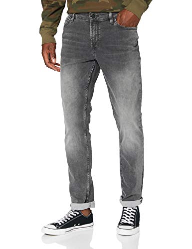 Herren O&S Slim Fit Jeans Basic Hose Denim Pants ONSLOOM Tapered Trousers Stoned Washed, Farben:Grau, Größe Jeans:28W / 32L von ONLY & SONS