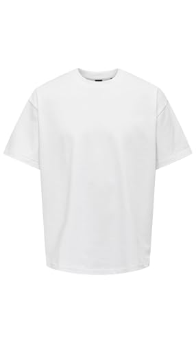 ONLY & SONS Herren Rundhals T-Shirt ONSMILLENIUM - Relaxed Fit S M L XL XXL, Größe:XXL, Farbe:Silver Lining 22027787 von ONLY & SONS