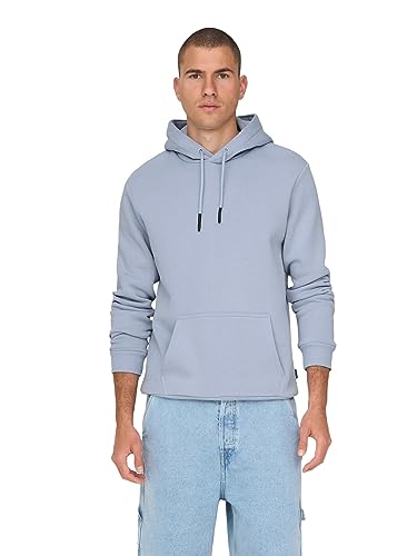 ONLY & SONS Herren Hoodie Kapuzenpullover ONSCERES XS S M L XL XXL Baumwolle, Größe:L, Farbe:Eventide 22018685 von ONLY & SONS