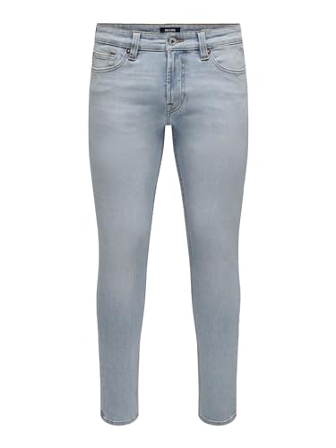ONLY & SONS Herren Jeans ONSLOOM Slim 4924 - Slim Fit - Blau - Light Blue Denim, Größe:33W / 34L, Farbvariante:Light Blue Denim 22024924 von ONLY & SONS