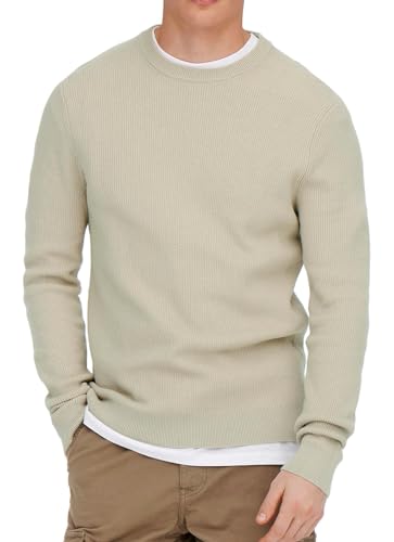 ONLY & SONS Herren Strickpullover ONSPhil Rundhals Herrenpullover 22022855 Silver Lining XXL ONLY & SONS Herren Strickpullover ONSPhil Rundhals Herrenpullover 22022855 Silver Lining XXL von ONLY & SONS
