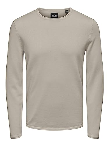 ONLY & SONS Herren Onsgarson 12 Wash Crew Knit Noos, Silver Lining, XS von ONLY & SONS