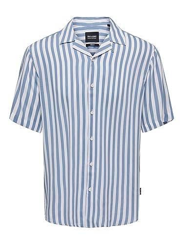 ONLY & SONS Herren Freizeit Hemd ONSWAYNE Regular Fit XS S M L XL XXLGestreift, Größe:M, Farbe:Mountain Spring 22013267 von ONLY & SONS