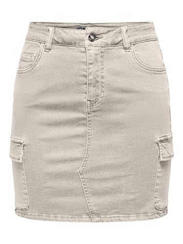 ONLY Damen Cargo Rock Onlnew Missouri REG Cargo Skirt PNT (DE/NL/SE/PL, Alphanumerisch, S, Regular, Regular, Pumice Stone) von ONLY