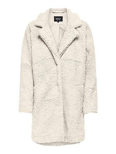 ONLY Damen ONLNEWAURELIA Sherpa Coat CC OTW Kurzmantel, Whisper White, S von ONLY