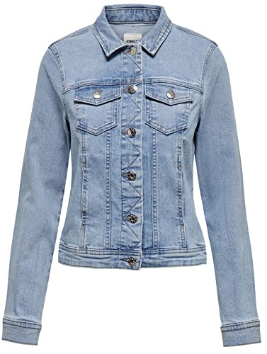 ONLY Damen Jacke 15243147 Light Blue Denim S von ONLY