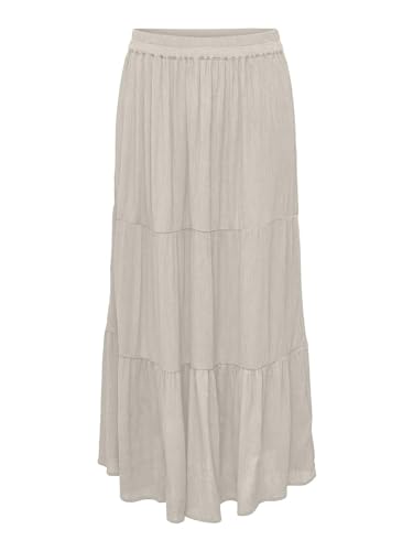 ONLY Damen Maxi Viskose Rock ONLMikka Life Long Langer Sommerrock 15324808 Moonbeam XL von ONLY