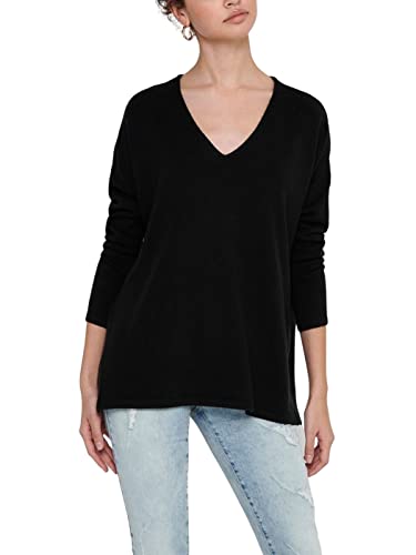 ONLY Damen ONLAMALIA L/S V-Neck CC KNT Pullover, Black, XS von ONLY