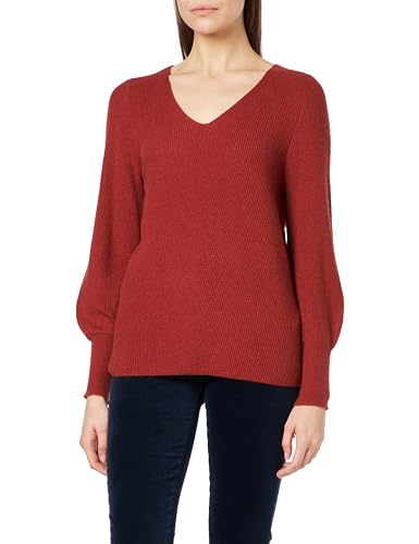 ONLY Damen ONLATIA L/S V-Neck Cuff KNT NOOS Pullover, Roasted Russet/Detail:W. Melange, XXL von ONLY