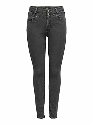 ONLY Damen ONLCHRISSY Life HW SK ANK BB AMON-49 Jeans, Schwarz, 26/30 von ONLY