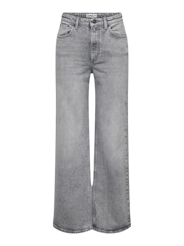 ONLY Damen ONLJUICY HW Wide Leg REA707 DNM NOOS Jeans, Medium Grey Denim, 30W x 32L von ONLY