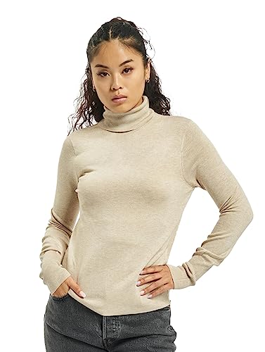 ONLY Basic Strickpullover Einfarbiger Rollkragen Knitted Stretch Sweater Langarm Rundhals Shirt ONLVENICE, Farben:Creme,Größe Damen:XL von ONLY