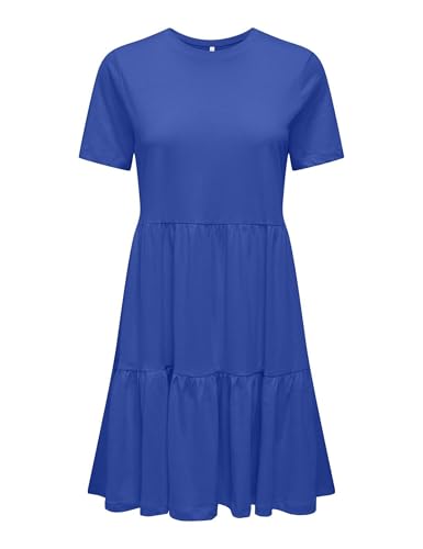 ONLY Damen Onlmay Life S/S Peplum Dress Box JRS Jerseykleid, Dazzling Blue, Small ONLY Damen Onlmay Life S/S Peplum Dress Box JRS Jerseykleid, Dazzling Blue, Small von ONLY