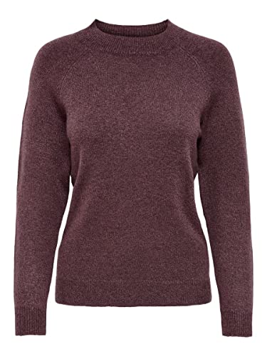 ONLY Damen ONLRICA Life L/S Pullover KNT NOOS 15204279, Rose Brown/W. Melange, S von ONLY