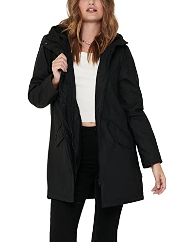 ONLY Damen Regenjacke ONLSally 15206116 Black/Black Teddy M von ONLY