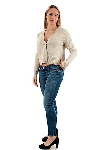 ONLY Damen Strickjacke ONLMACADAMIA LS Button Cardigan BF KNT (as3, Alpha, m, Regular, Regular, Oatmeal, M) von ONLY