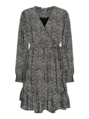 ONLY Damen Wickelkleid ONLSTAR Life L/S WRAP Dress PTM (XS, Black 1) von ONLY