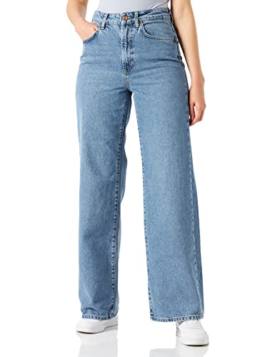 ONLY Damen Straight Leg Denim Jeans | High Waist Gerade Weite Hose | Wide Vintage Pants ONLHOPE, Farben:Blau, Größe:27W / 30L von ONLY