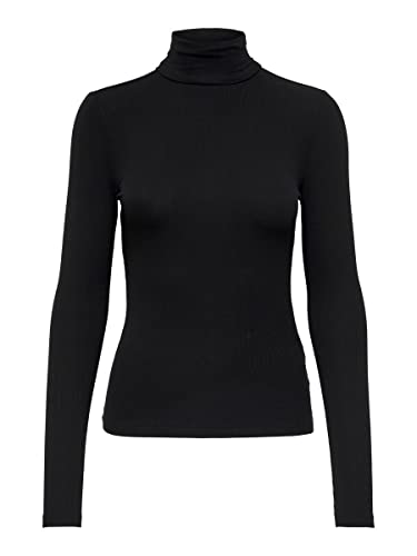 ONLY Damen ONLSILLE ROLL Neck TOP JRS NOOS 15256046, Black, M von ONLY