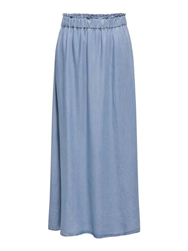 ONLY Damen Maxi Rock ONLPema Venedig Langer Damenrock in Jeansoptik 15250371 Medium Blue Denim XL von ONLY