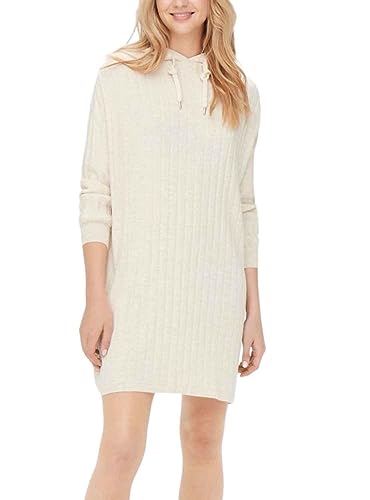 ONLY Hoodie Kleid Strick Pullover Mini Dress Langarm Shirt Oberschenkellang mit Kapuze ONLTESSA von ONLY