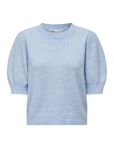 ONLY Damen Onlrica Life 2/4 Pullover KNT Noos Strickpullover 15318551 ,Little Boy Blue/Detail:w. Melange ,XS ONLY Damen Onlrica Life 2/4 Pullover KNT Noos Strickpullover 15318551 ,Little Boy Blue/Detail:w. Melange ,XS von ONLY