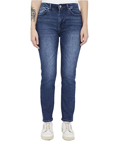 ONLY Women's ONLSUI MID Slim ANK DNM PIM114 Jeans, Dark Blue Denim, 27W / 32L von ONLY