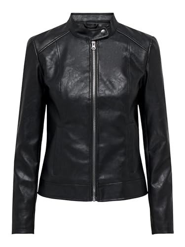 ONLY Damen Jdyemily Faux Leather Jacket Otw Noos Kunstlederjacke, Schwarz, 32 ONLY Damen Jdyemily Faux Leather Jacket Otw Noos Kunstlederjacke, Schwarz, 32 von ONLY