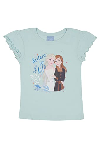 Frozen - Die Eiskönigin T-Shirt Mädchen Sommer Shirt Top Oberteil ELSA Anna, Größe Kids:110-116 von ONOMATO!