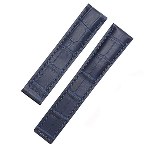 OPKDE Armband aus echtem Leder für TAG heuer, Armband in Blau, Schwarz, Braun, 19 mm, 20 mm, 22 mm, mit Faltschließe, Lederarmbänder, 20 mm, Achat von OPKDE