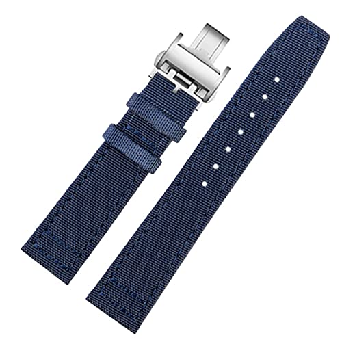 OPKDE Armband für Longines Pioneer Sport-Serie L3.810/L3.820, Sport-Canvas-Armband, 20 mm, 21 mm, 22 mm, für Herren, Lederunterseite, 21 mm, Achat von OPKDE