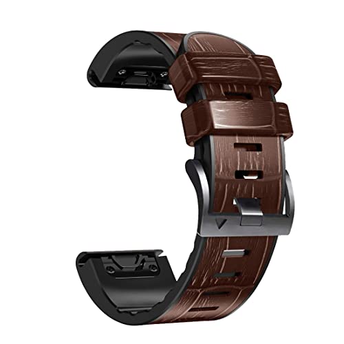 OPKDE Silikon-Lederarmband für Garmin Fenix 7 7X 5 5X Plus 6 6X Pro Smartwatch QuickFit Easyfit Armband 26 22 mm, QuickFit 22mm, Achat von OPKDE