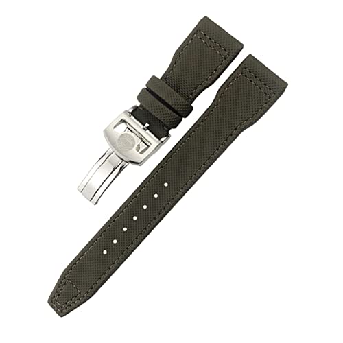 OPKDE Uhrenarmband für IWC Le Petit Prince Big Pilot Top Gun IW3777, schwarzes Sportfaser-Leinenarmband, 20 mm, 21 mm, 22 mm, Nylon-Lederarmband, 22 mm, Achat von OPKDE