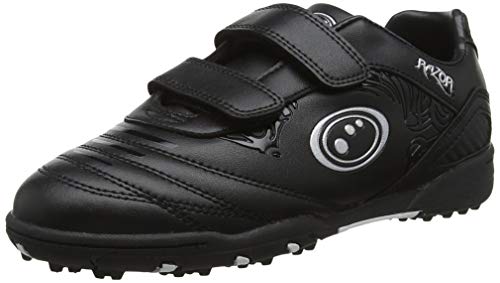 Optimum Unisex-Kinder Razor Easy Fastening Astro Trainers Fußballschuhe, Silber (Black/Silver Black/Silver) von OPTIMUM