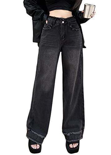 ORANDESIGNE E Schwarz Damen Jeans Baggy Hose Cargohose Niedrige Taille Breites Bein Schlaghosen Y2K Aesthetic Vintage Harajuku 90er E-Girl Streetwear Hohe Taille Denim Hosen Lang Freizeithose M ORANDESIGNE E Schwarz Damen Jeans Baggy Hose Cargohose Niedrige Taille Breites Bein Schlaghosen Y2K Aesthetic Vintage Harajuku 90er E-Girl Streetwear Hohe Taille Denim Hosen Lang Freizeithose M von ORANDESIGNE