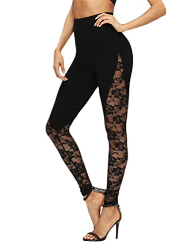 ORANDESIGNE Leggings Sporthose Damen High Waist Sport Leggings Yoga Hose Damen Blickdicht Laufhose Leggings Spitze Blickdicht Sporthose J Schwarz L ORANDESIGNE Leggings Sporthose Damen High Waist Sport Leggings Yoga Hose Damen Blickdicht Laufhose Leggings Spitze Blickdicht Sporthose J Schwarz L von ORANDESIGNE