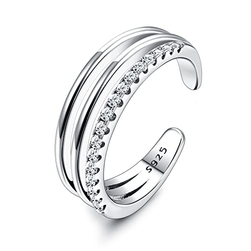 ORAZIO S925 Sterling Silber Zehenringe für Frauen Pfeil Unendlichkeit Vintage keltischen Knoten Gänseblümchen Blume stilvolle Zehenringe verstellbare Zehenband Ringe Sommer Strand Fuß Schmuck Set von ORAZIO