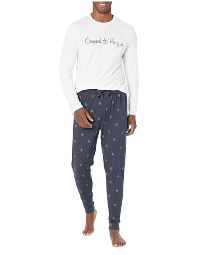 Original Penguin Herren langärmligem Jersey und Jogginghose Pyjama-Set, Multi, M von Original Penguin