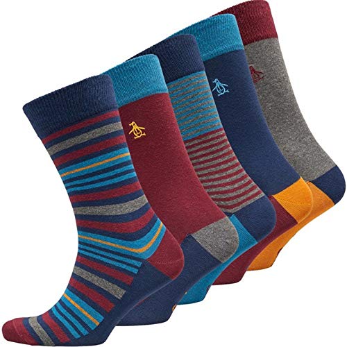 Original Penguin Herrensocken, 5er-Pack, mehrfarbig, Einheitsgröße von Original Penguin