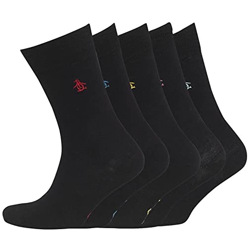 Original Penguin Herrensocken, 5er-Pack, Größe 41–46, Schwarz , Einheitsgröße von Original Penguin