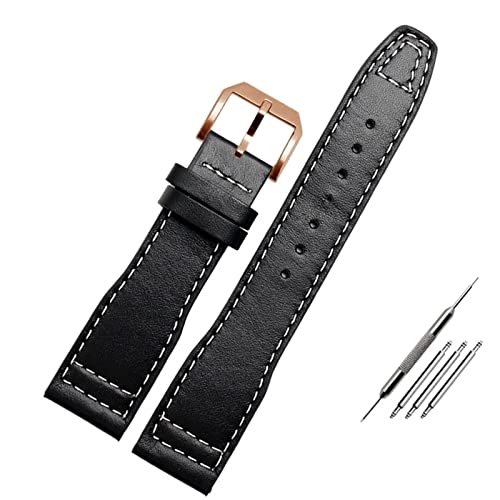 ORKDFJ Herren-Uhrenarmband für IWC Pilot Mark XVIII IW327004 IW377714, 20 mm, 21 mm, braun-schwarz, echtes Lederarmband, 21 mm, Achat von ORKDFJ