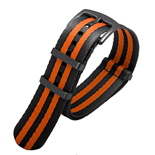 ORKDFJ Hochwertiges 20 mm 22 mm Sicherheitsgurt-Uhrenarmband aus Nylon für Seiko Mido 007 James Bond Militär-gestreifte Ersatz-Herrenuhr, 22 mm, Achat von ORKDFJ