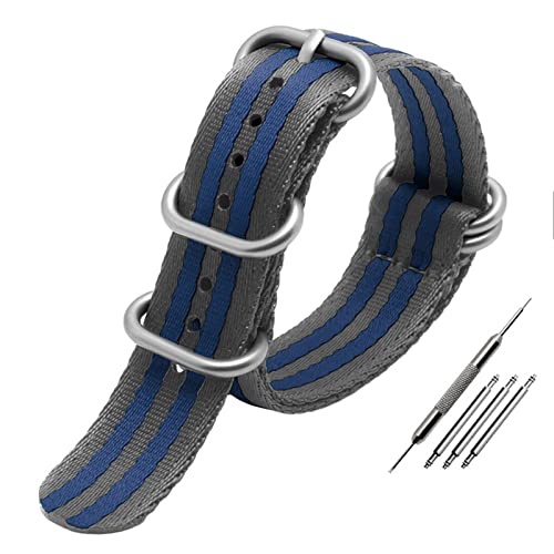 ORKDFJ Nato-Nylon-Armband für OMG Canned 007, mehrfarbig, weich, seidig, 20 mm, 22 mm, Canvas-Armbänder, 22 mm, Achat von ORKDFJ