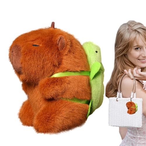 Capybara-Plüschtier, realistisches weiches Capybara-Spielzeug, weiches Stofftier-Plüschtier mit Erdbeerhut für Jungen-Mädchen-Geschenke von ORTUH